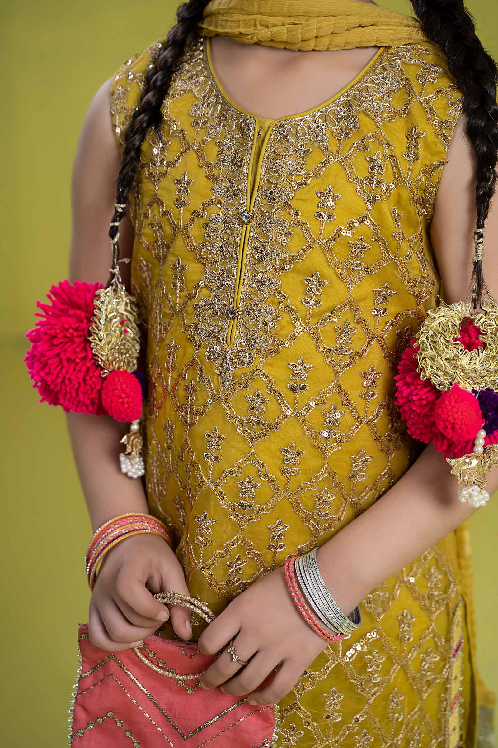3 Piece Embroidered Organza Suit