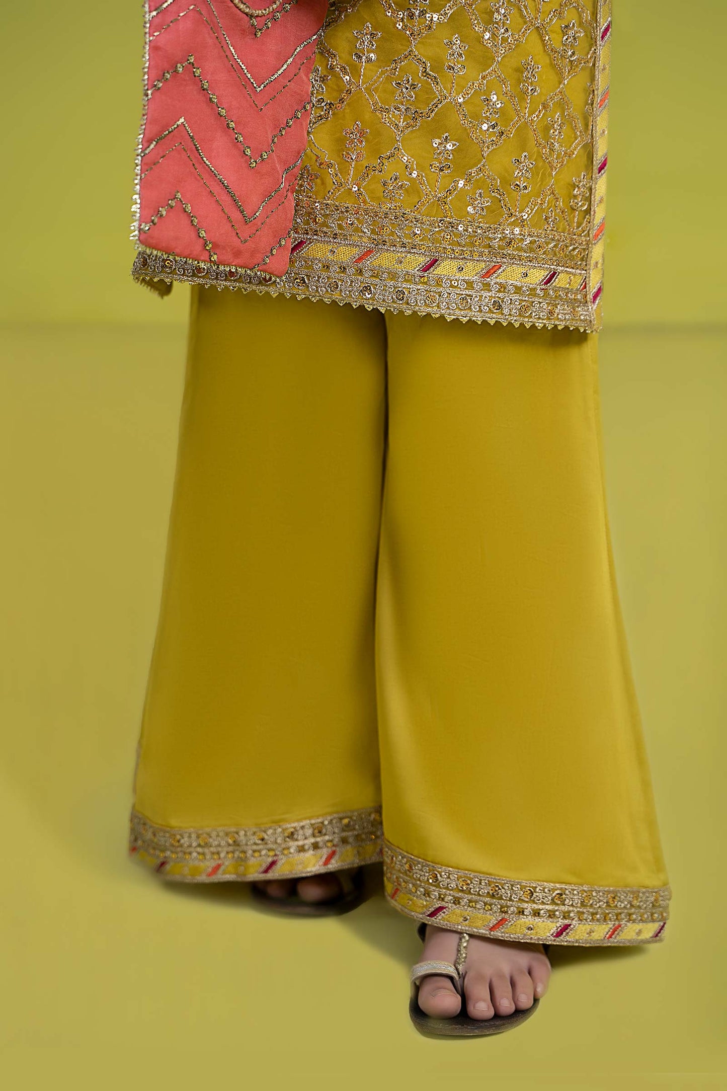 3 Piece Embroidered Organza Suit