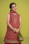 3 Piece Embroidered Organza Suit