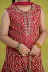 3 Piece Embroidered Organza Suit