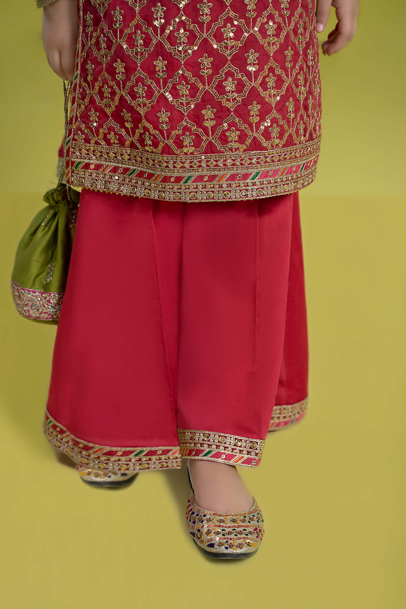 3 Piece Embroidered Organza Suit