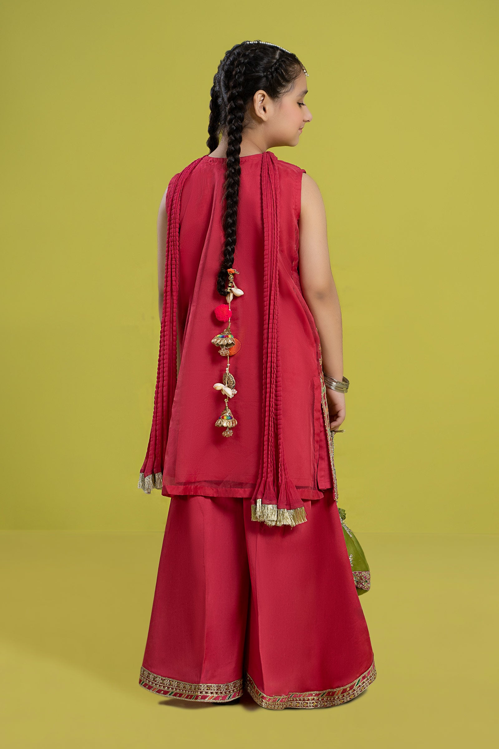 3 Piece Embroidered Organza Suit
