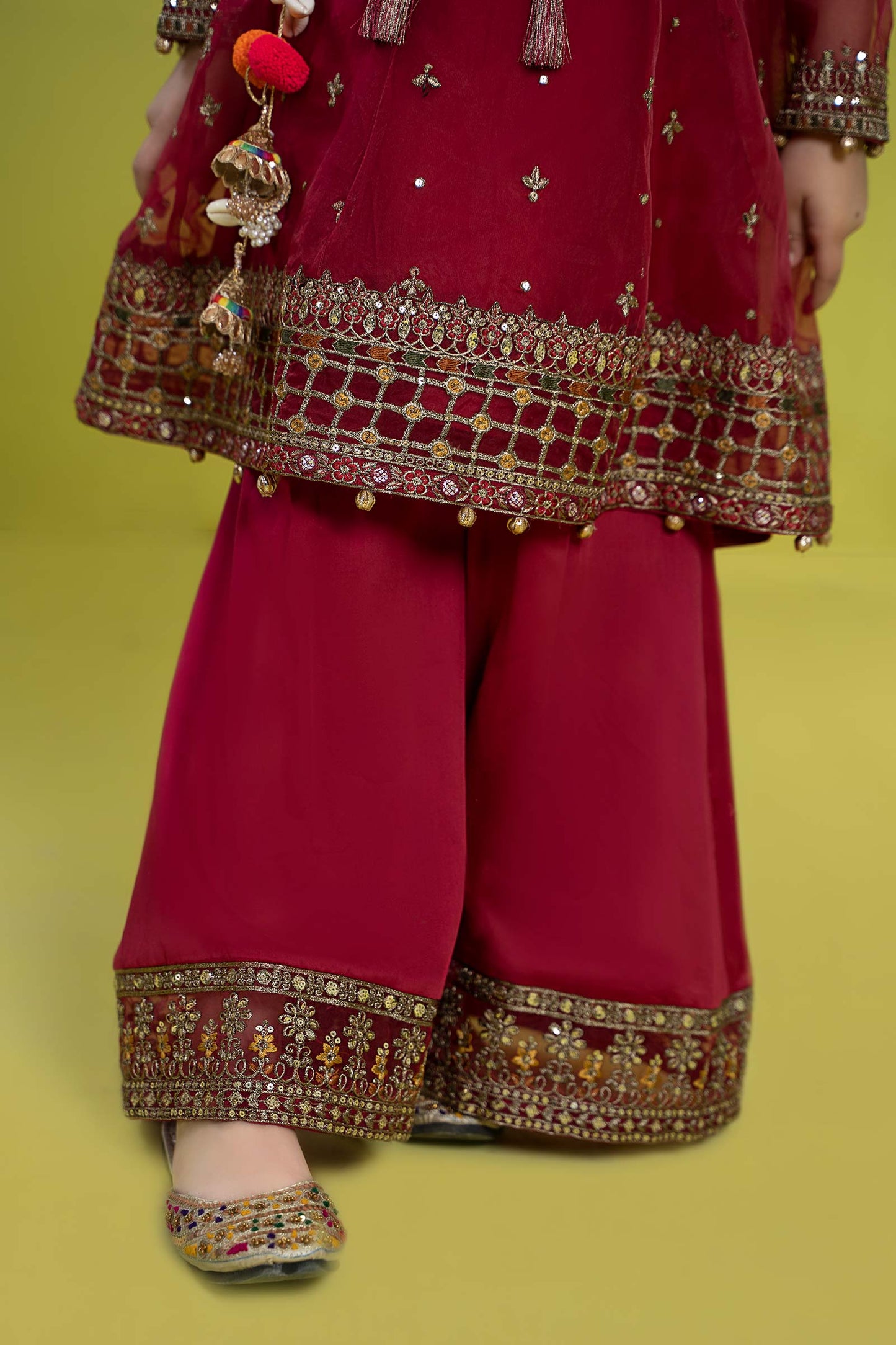 3 Piece Embroidered Organza Suit