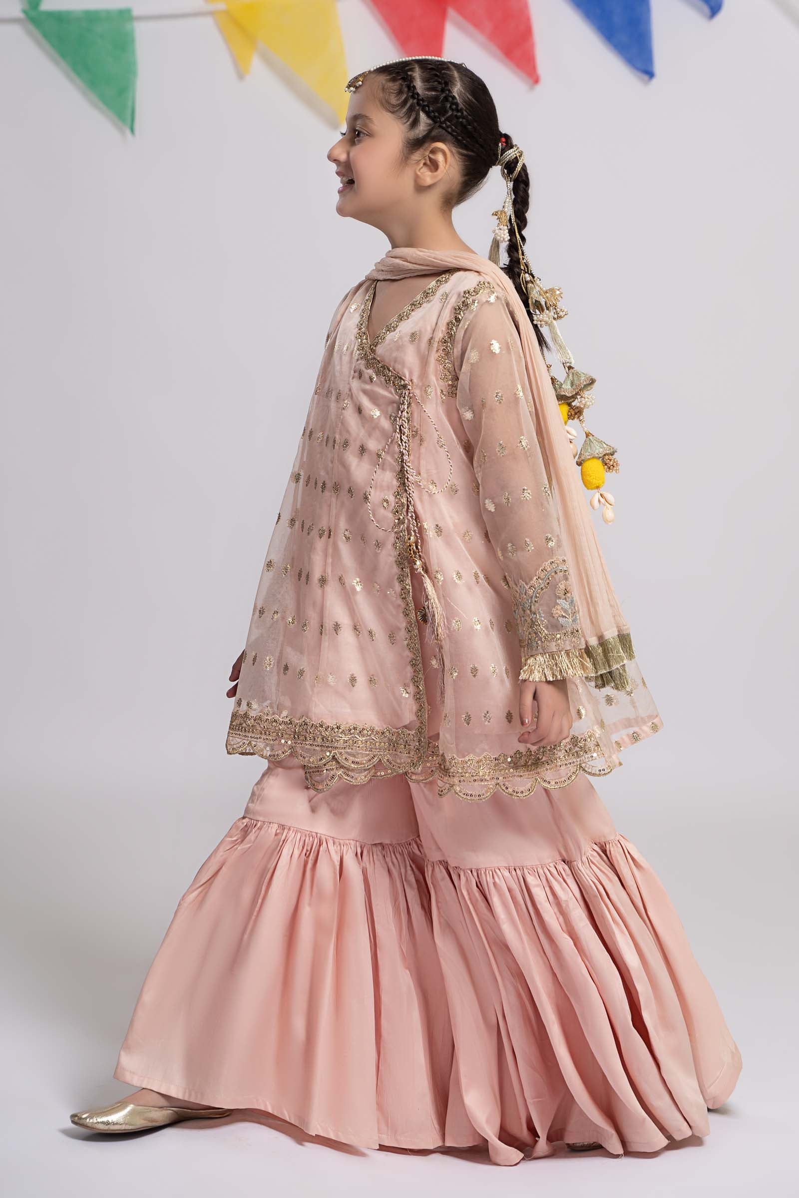 3 Piece Embroidered Organza Suit