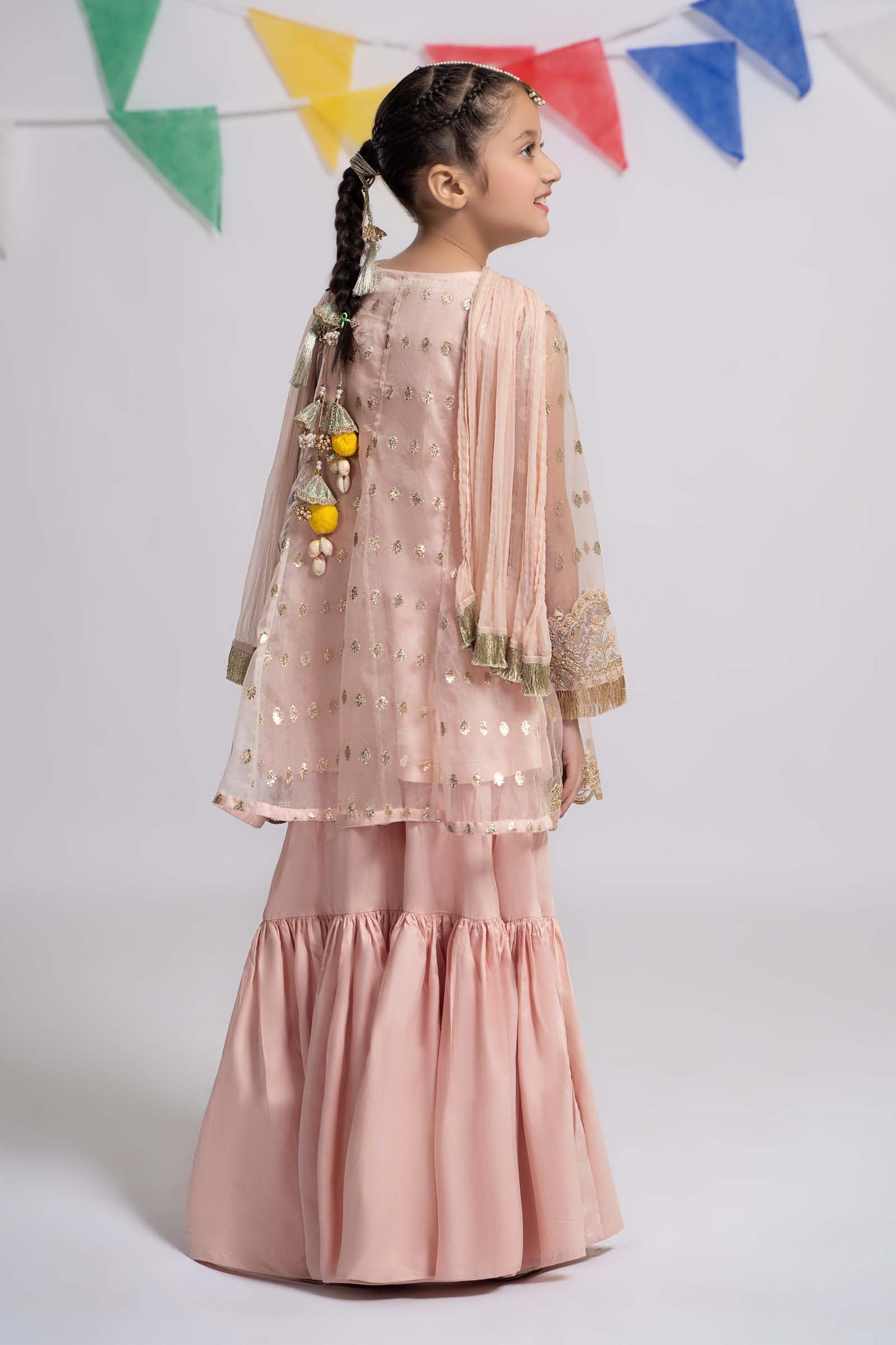 3 Piece Embroidered Organza Suit
