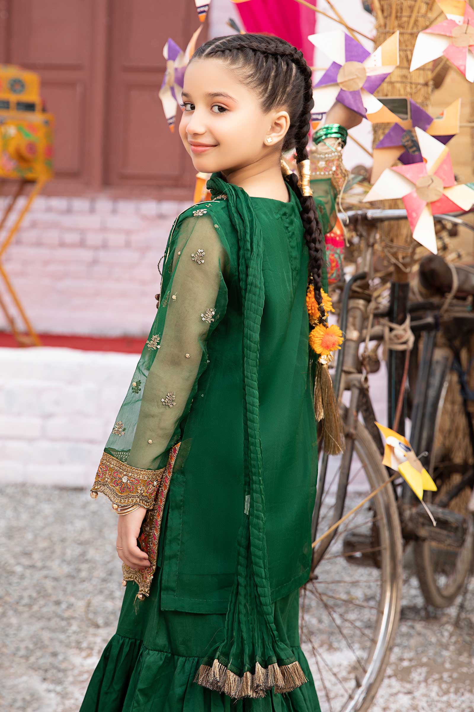 3 Piece Embroidered Organza Suit