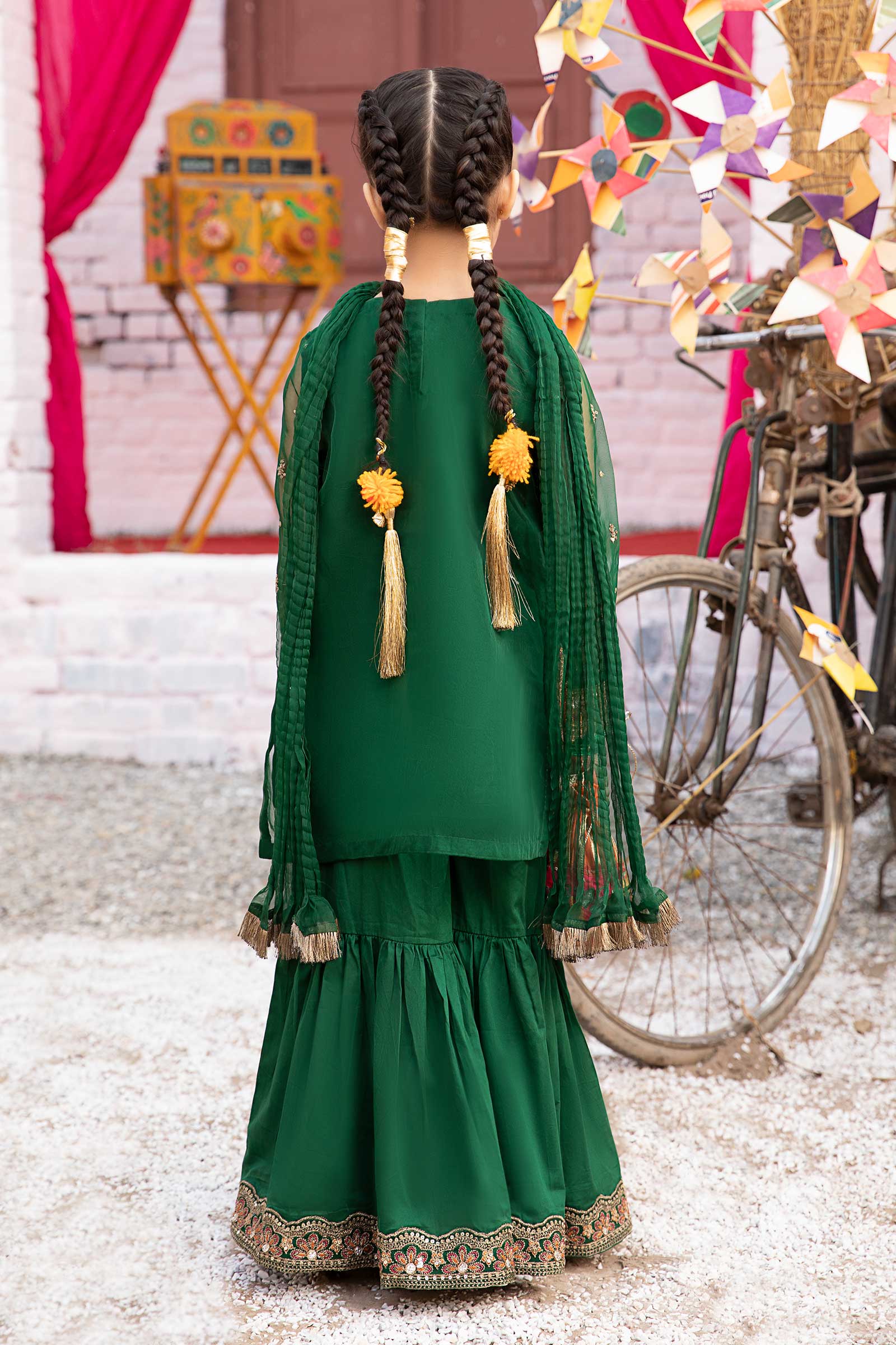 3 Piece Embroidered Organza Suit