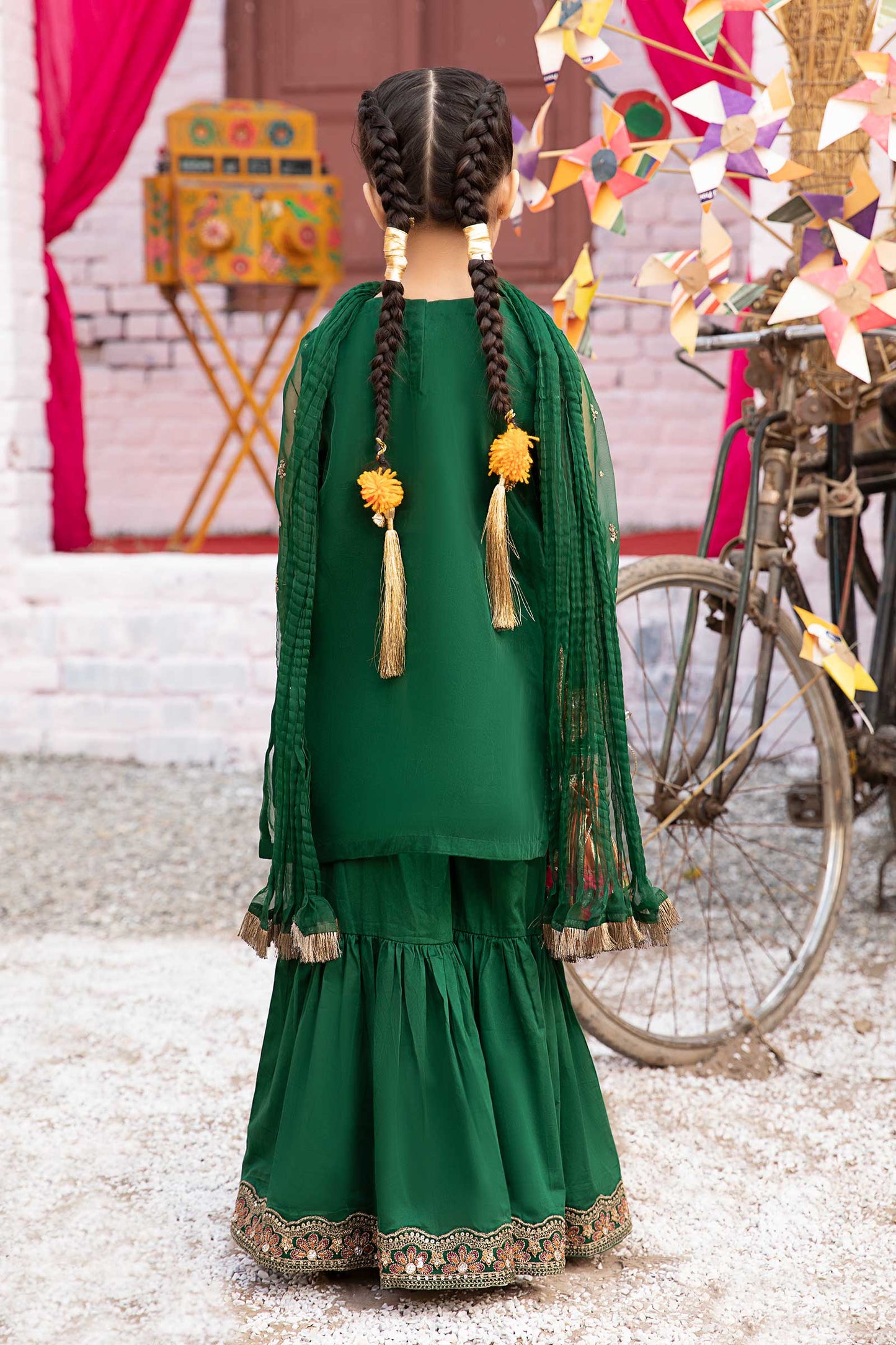 3 Piece Embroidered Organza Suit