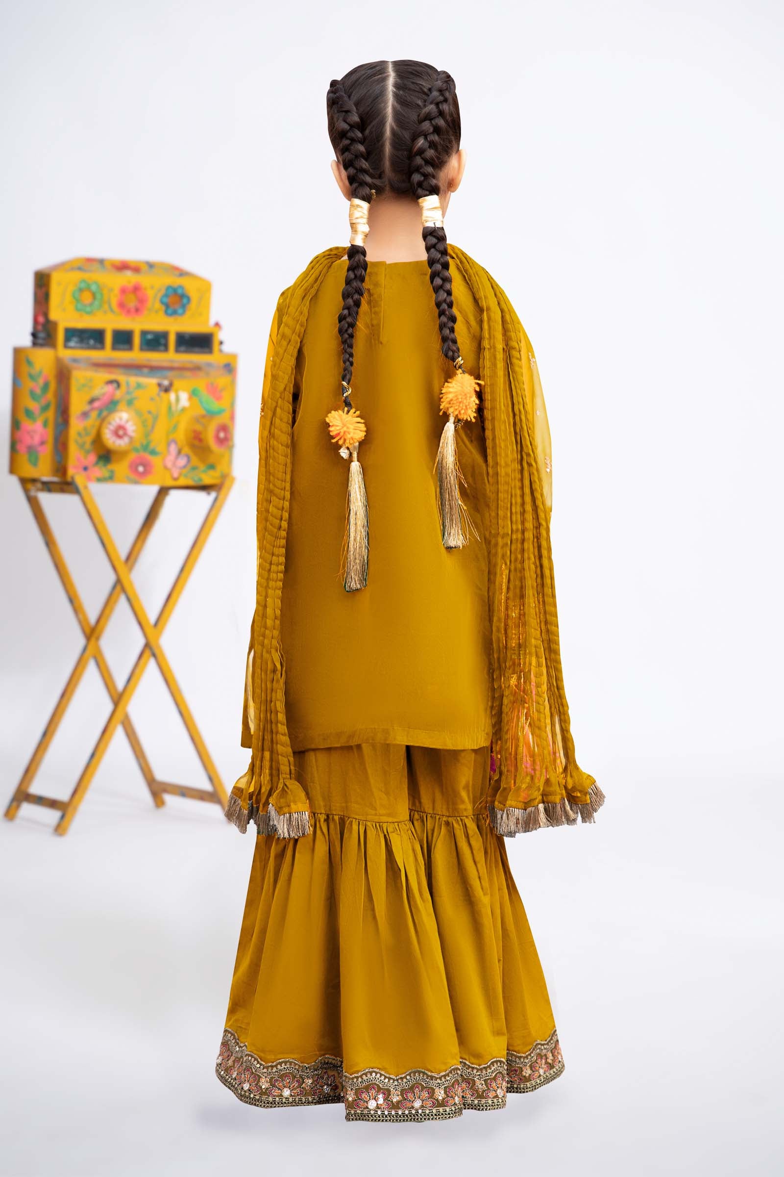 3 Piece Embroidered Organza Suit