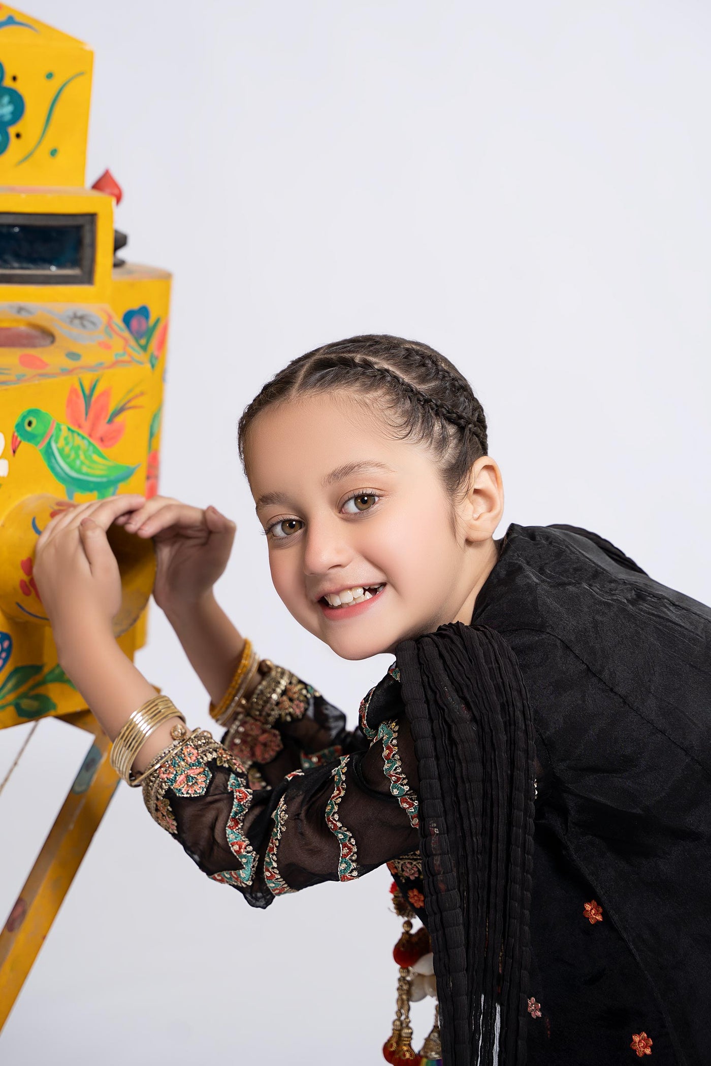 3 Piece Embroidered Organza Suit