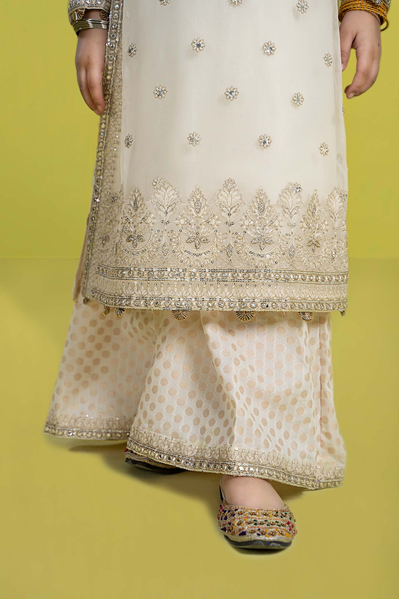 3 Piece Embroidered Organza Suit