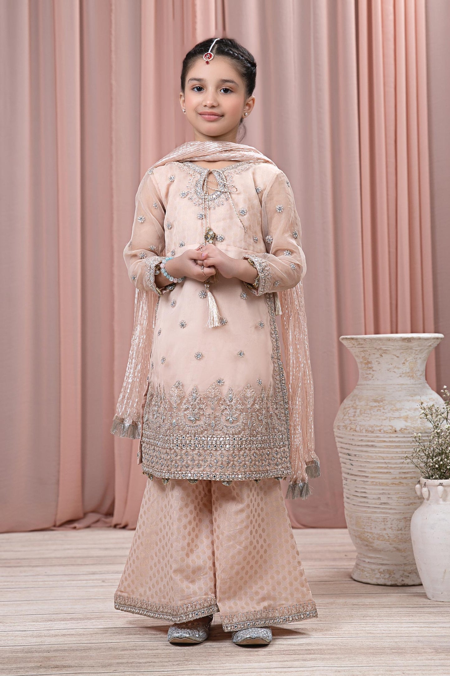 3 Piece Embroidered Organza Suit