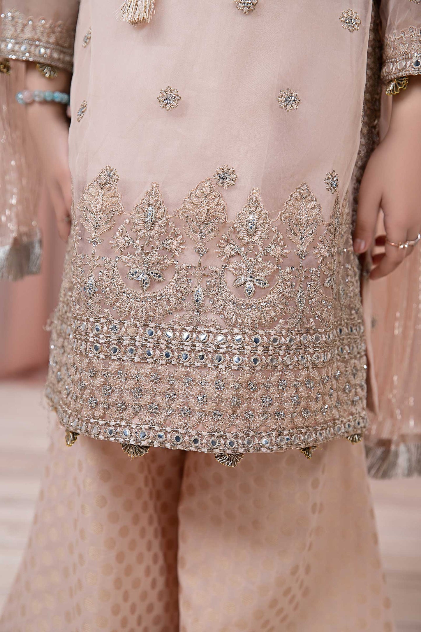 3 Piece Embroidered Organza Suit