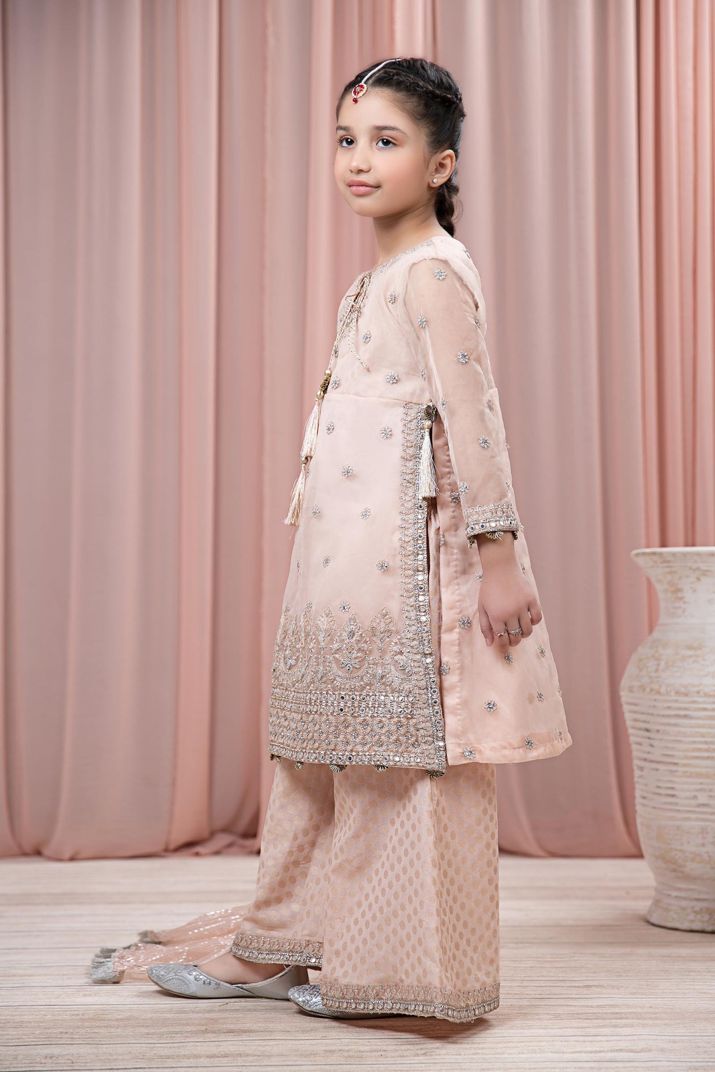 3 Piece Embroidered Organza Suit