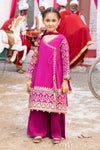 3 Piece Embroidered Raw Silk Suit