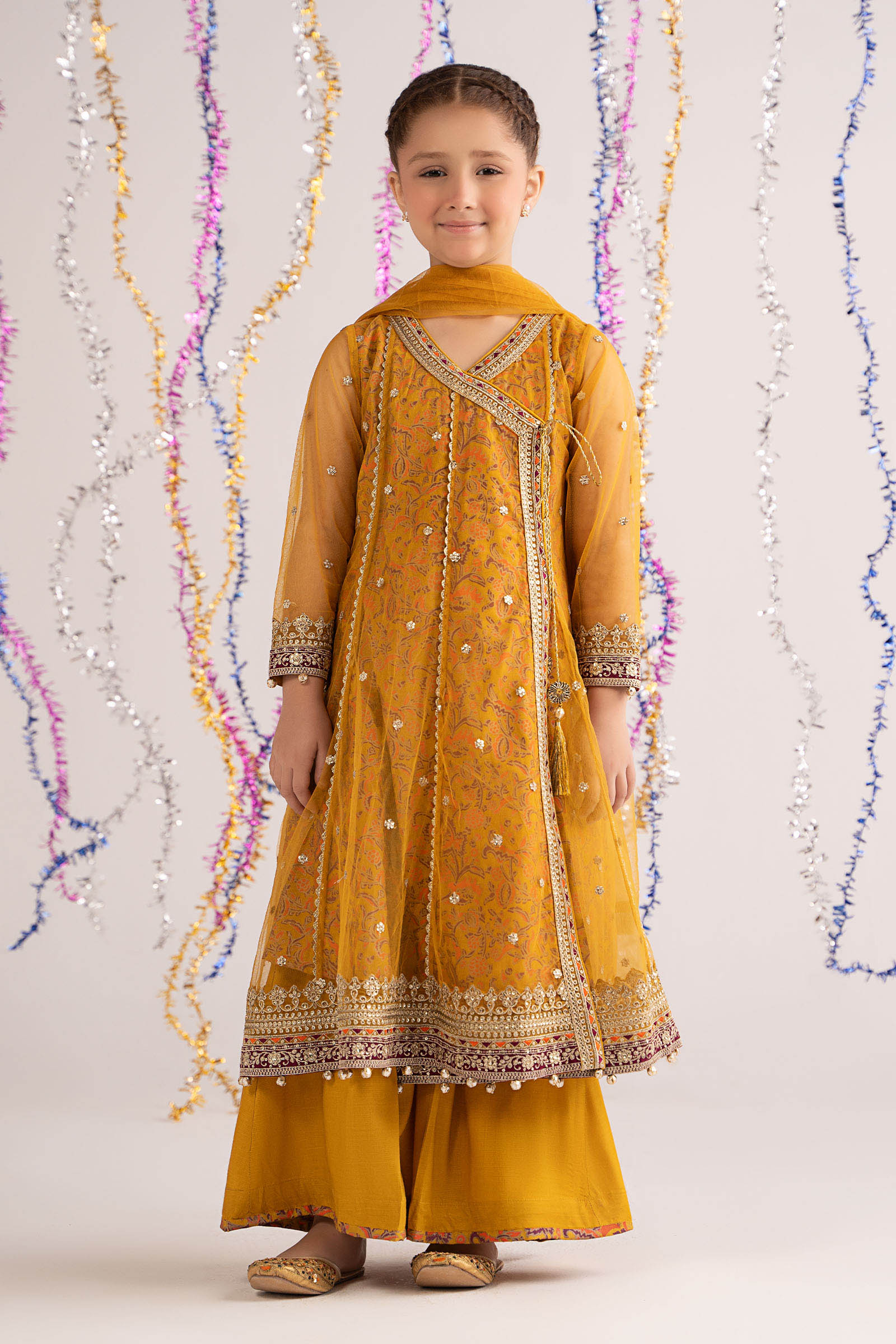 3 Piece Embroidered Net Suit