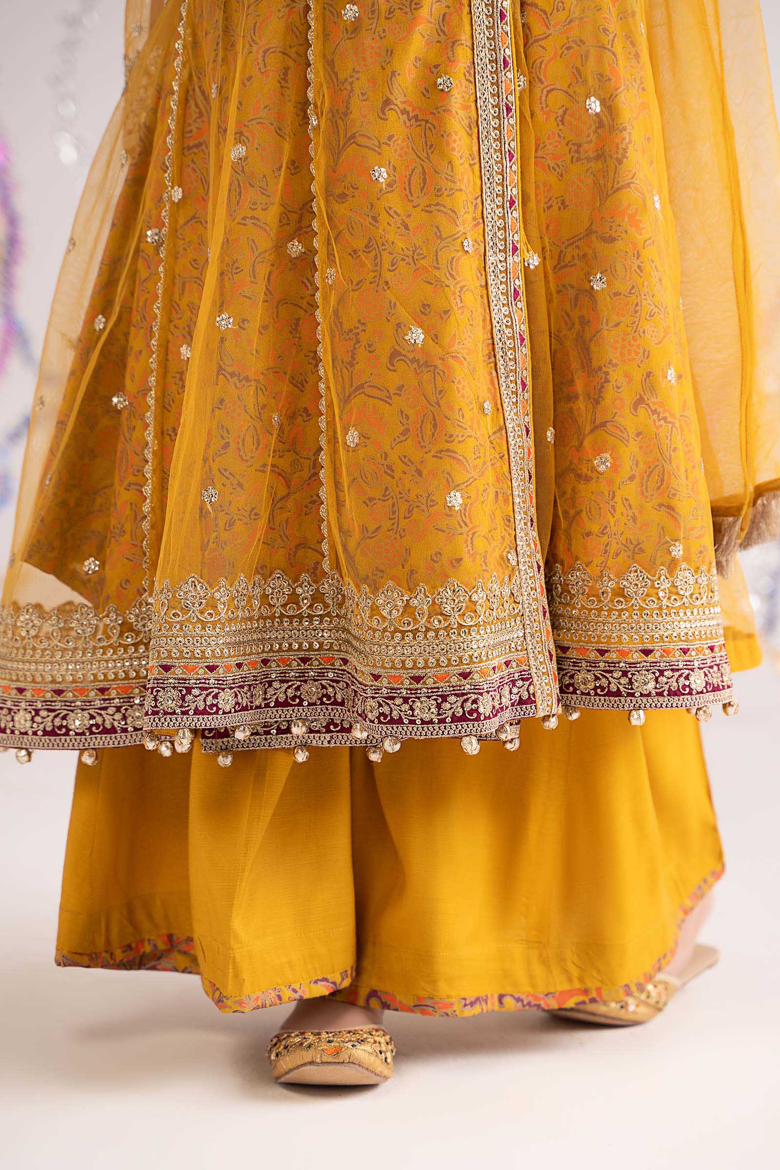 3 Piece Embroidered Net Suit