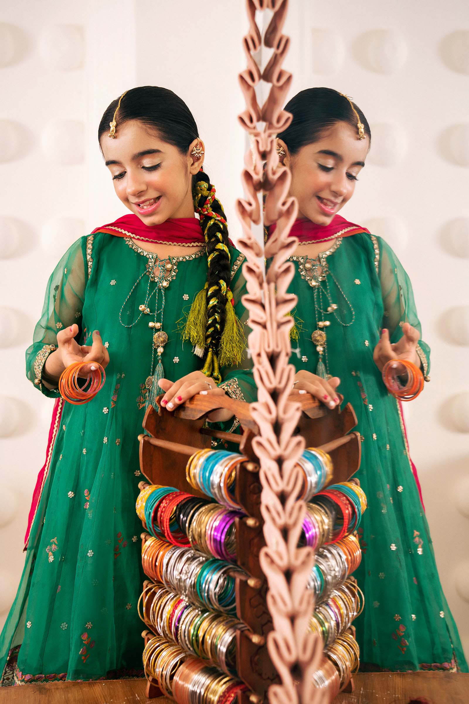 3 Piece Embroidered Organza Suit