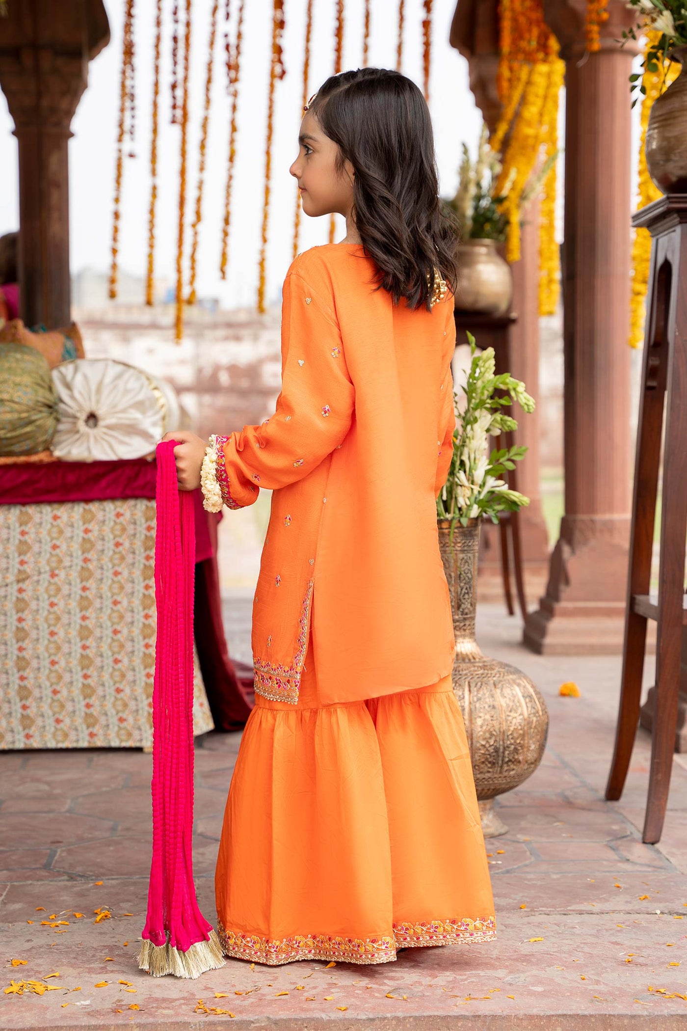 3 Piece Embroidered Silk Suit