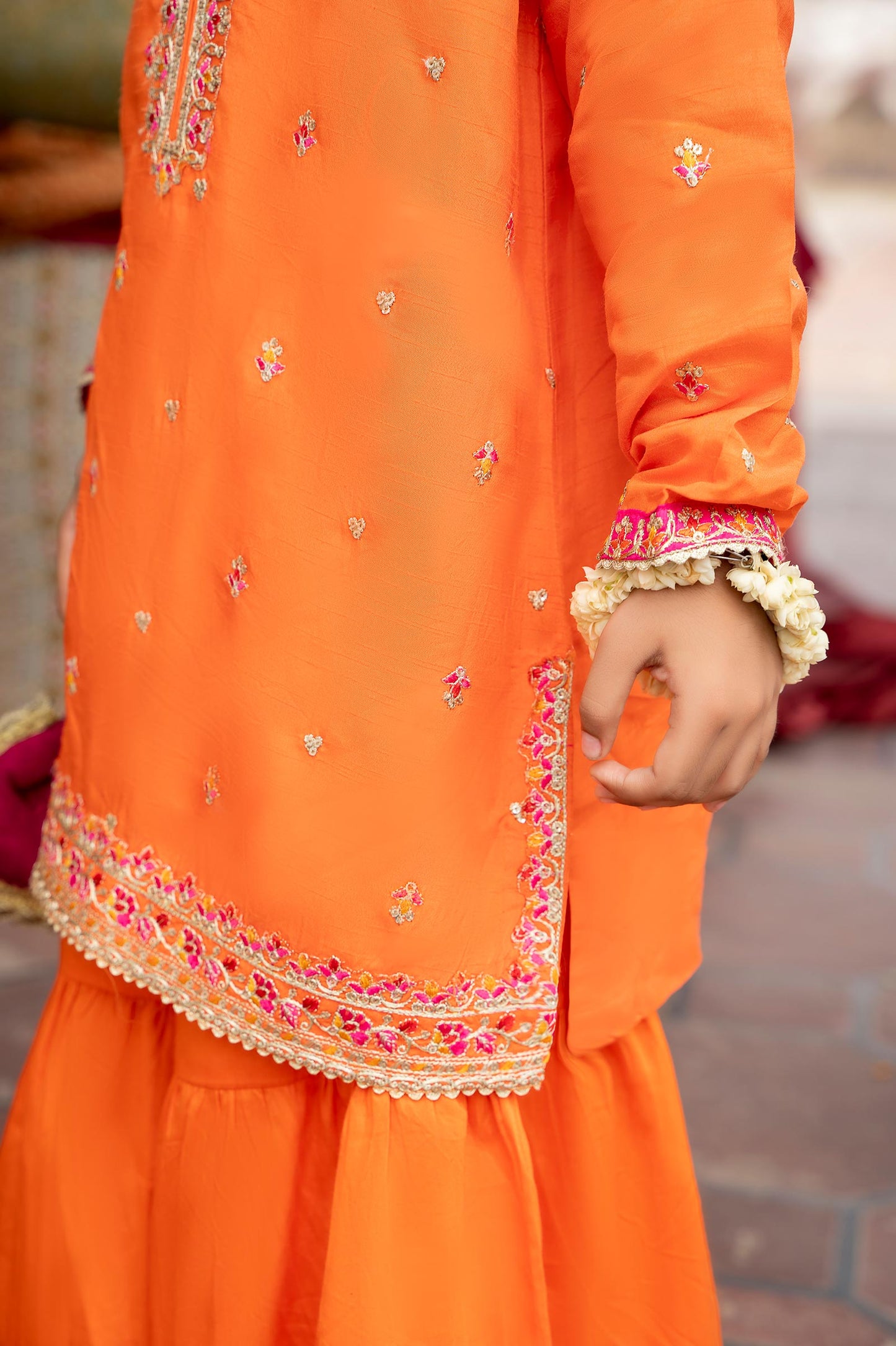 3 Piece Embroidered Silk Suit