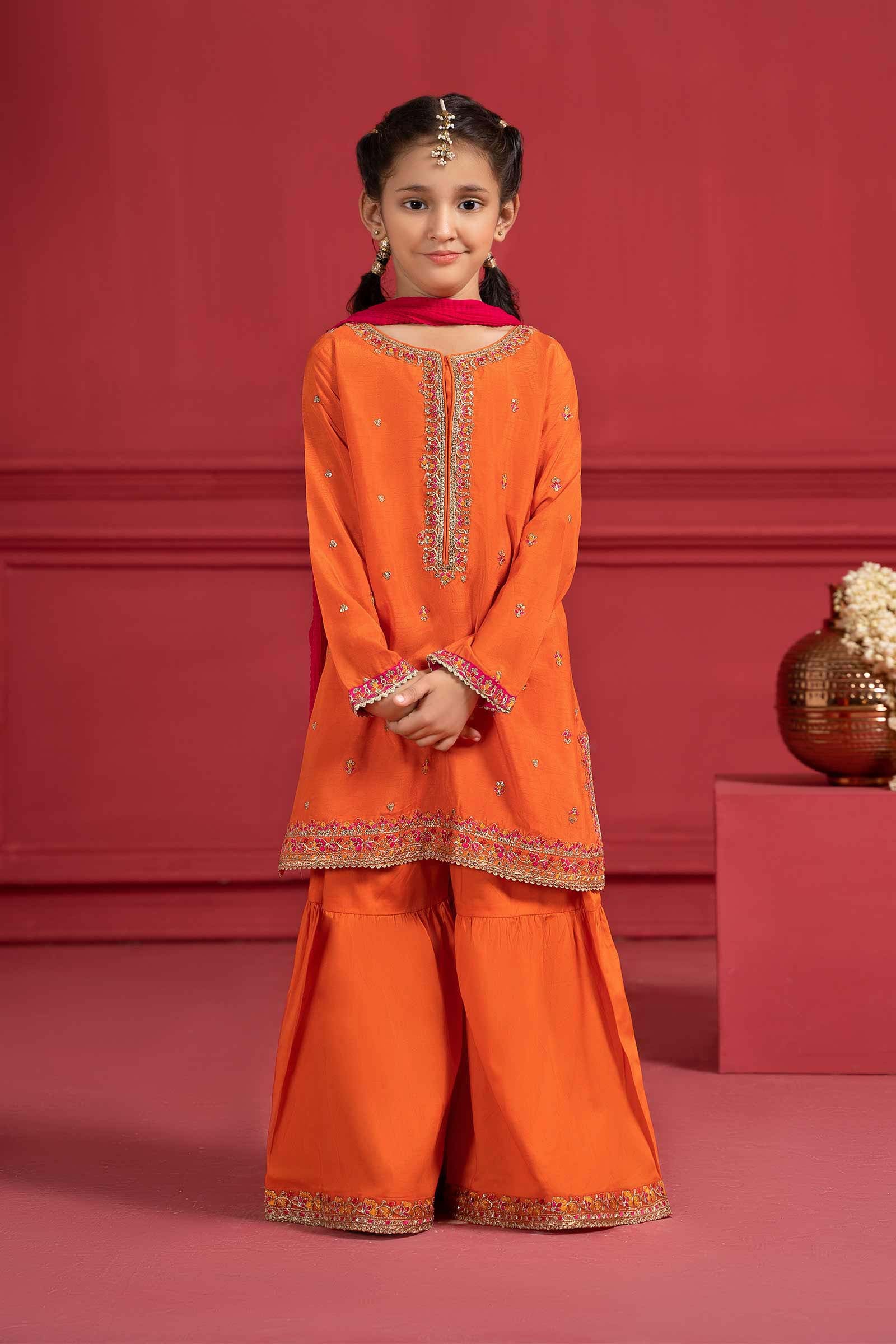 3 Piece Embroidered Silk Suit