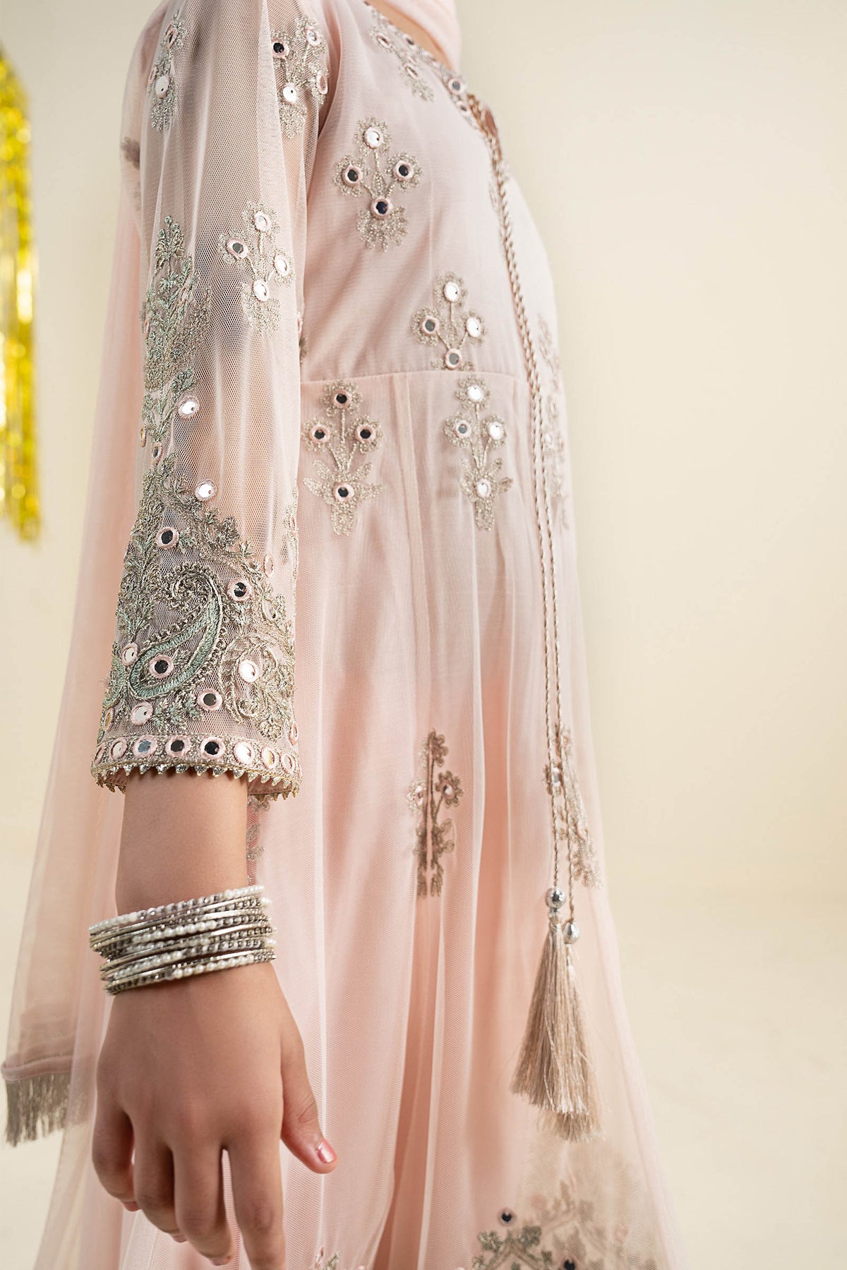 3 Piece Embroidered Net Suit