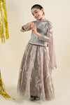 3 Piece Embroidered Tissue Suit