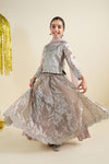 3 Piece Embroidered Tissue Suit