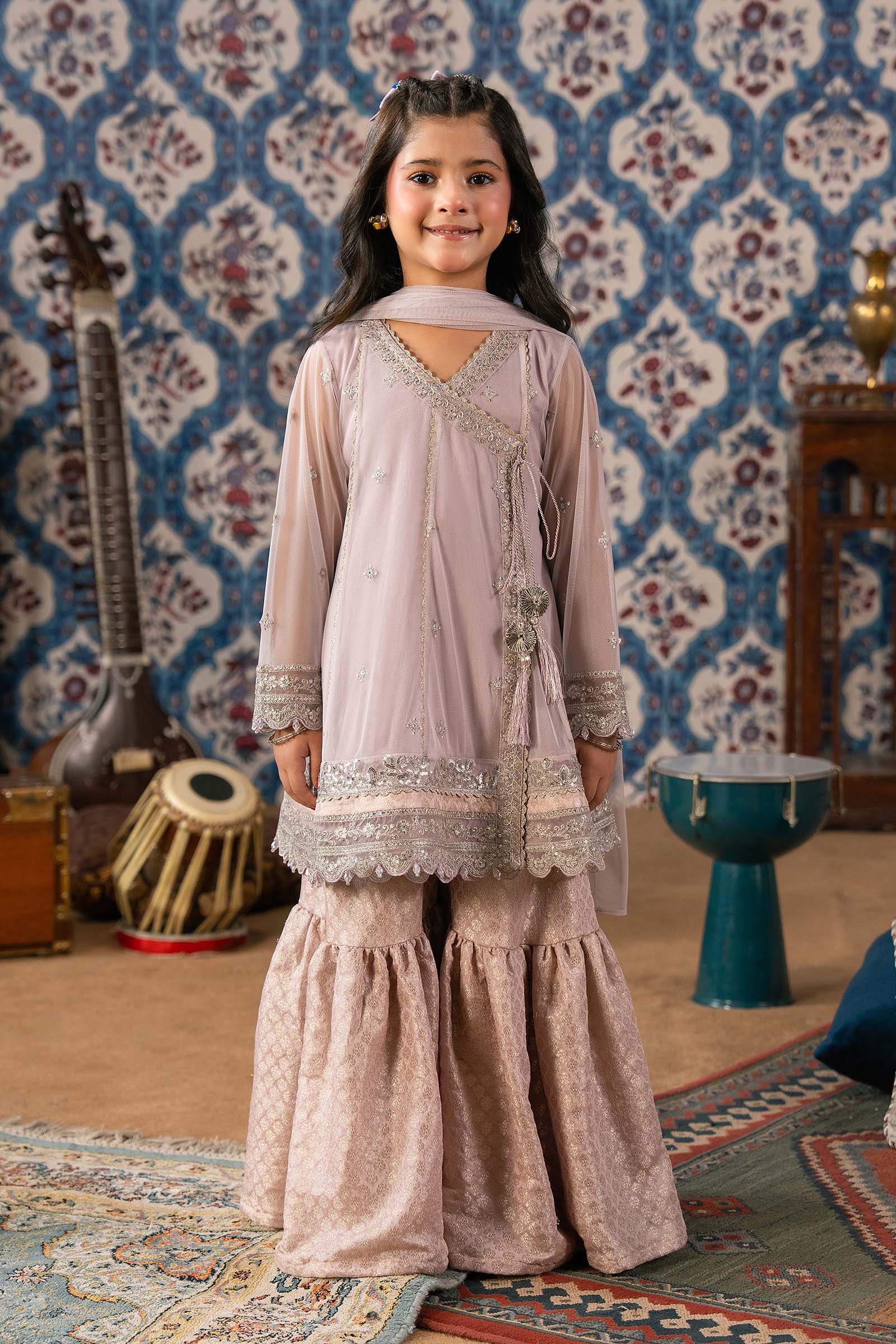 3 Piece Embroidered Net Suit