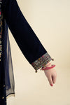3 Piece Embroidered Velvet Suit