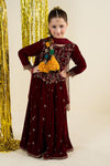 3 Piece Embroidered Velvet Suit
