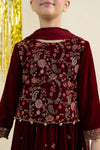3 Piece Embroidered Velvet Suit
