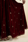 3 Piece Embroidered Velvet Suit