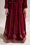 3 Piece Embroidered Velvet Suit
