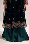 3 Piece Embroidered Velvet Suit