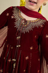 3 Piece Embroidered Velvet Suit