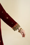 3 Piece Embroidered Velvet Suit