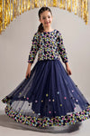 2 Piece Embroidered Net Suit