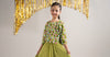 2 Piece Embroidered Net Suit