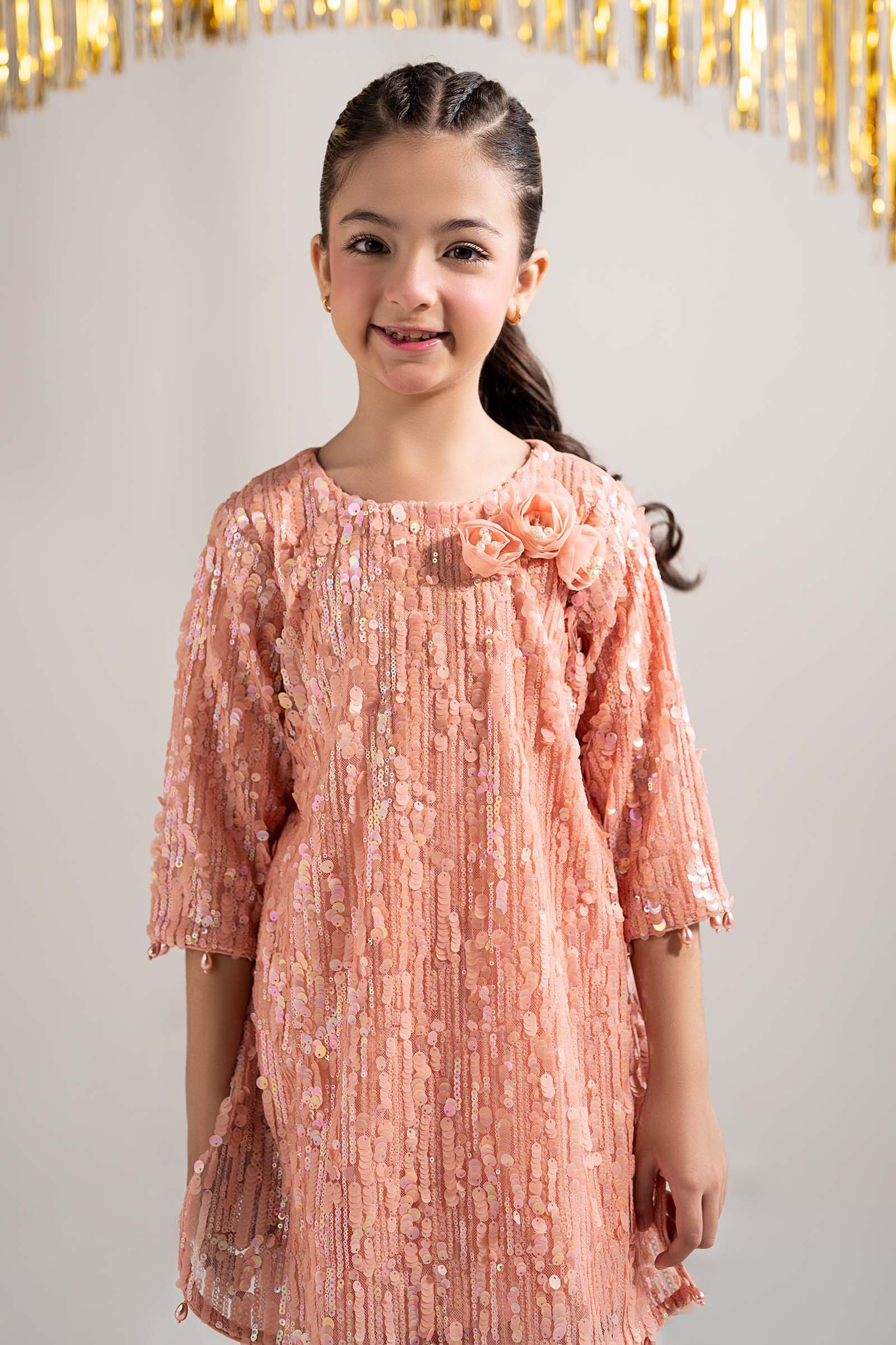 2 Piece Embellished Net Suit