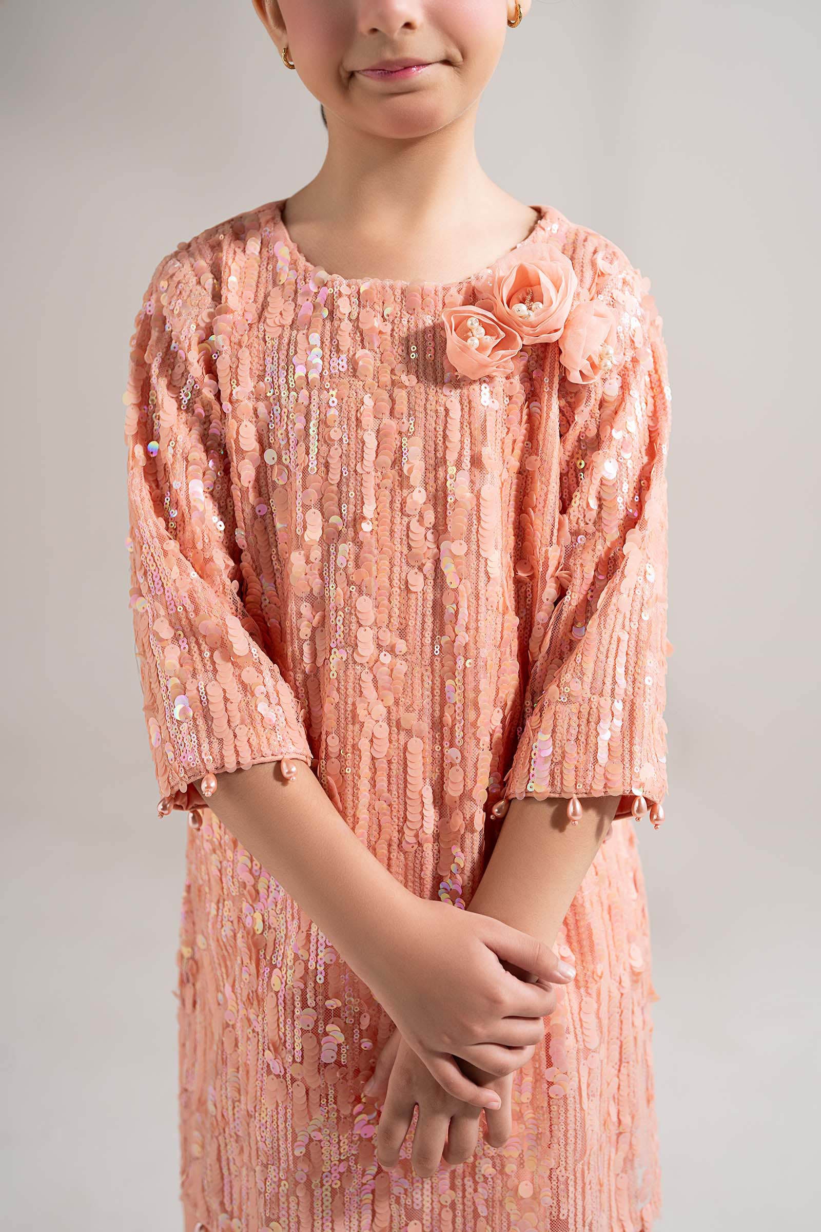 2 Piece Embellished Net Suit