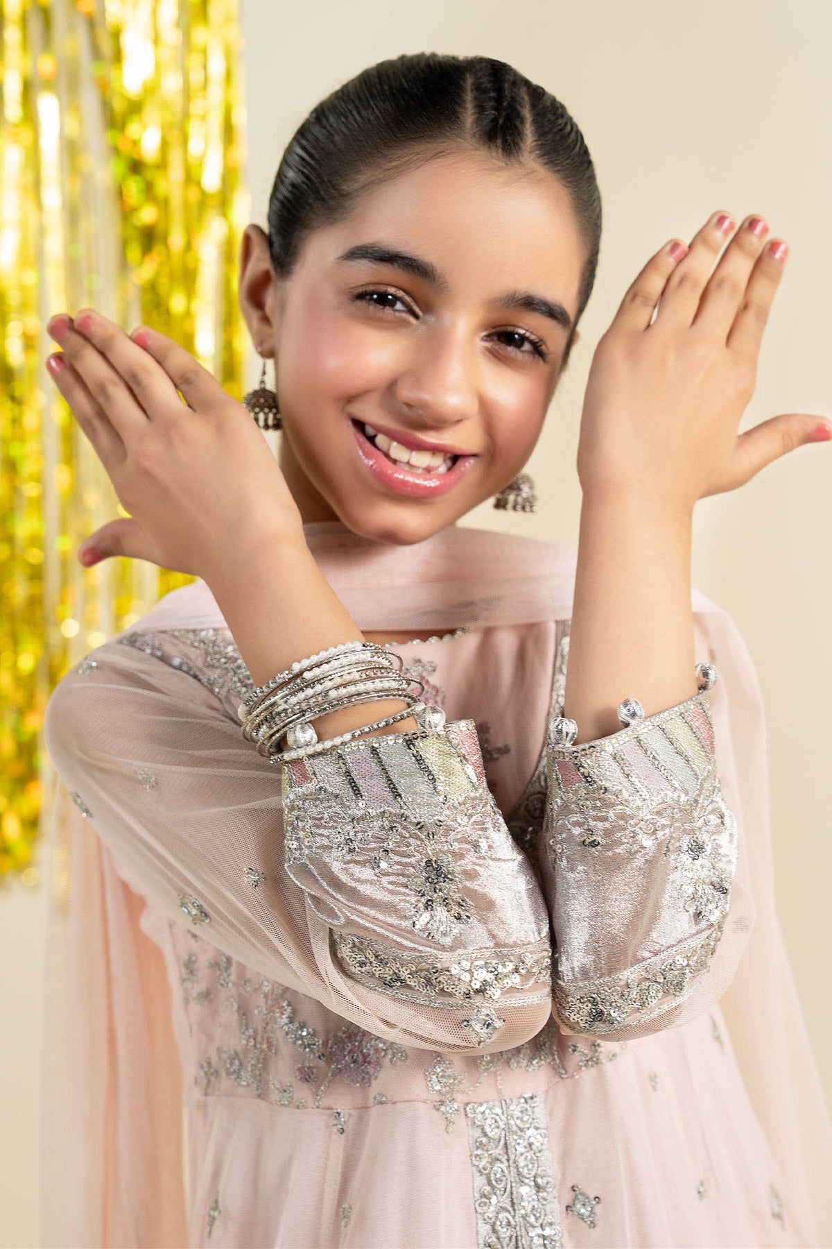 3 Piece Embroidered Net Suit