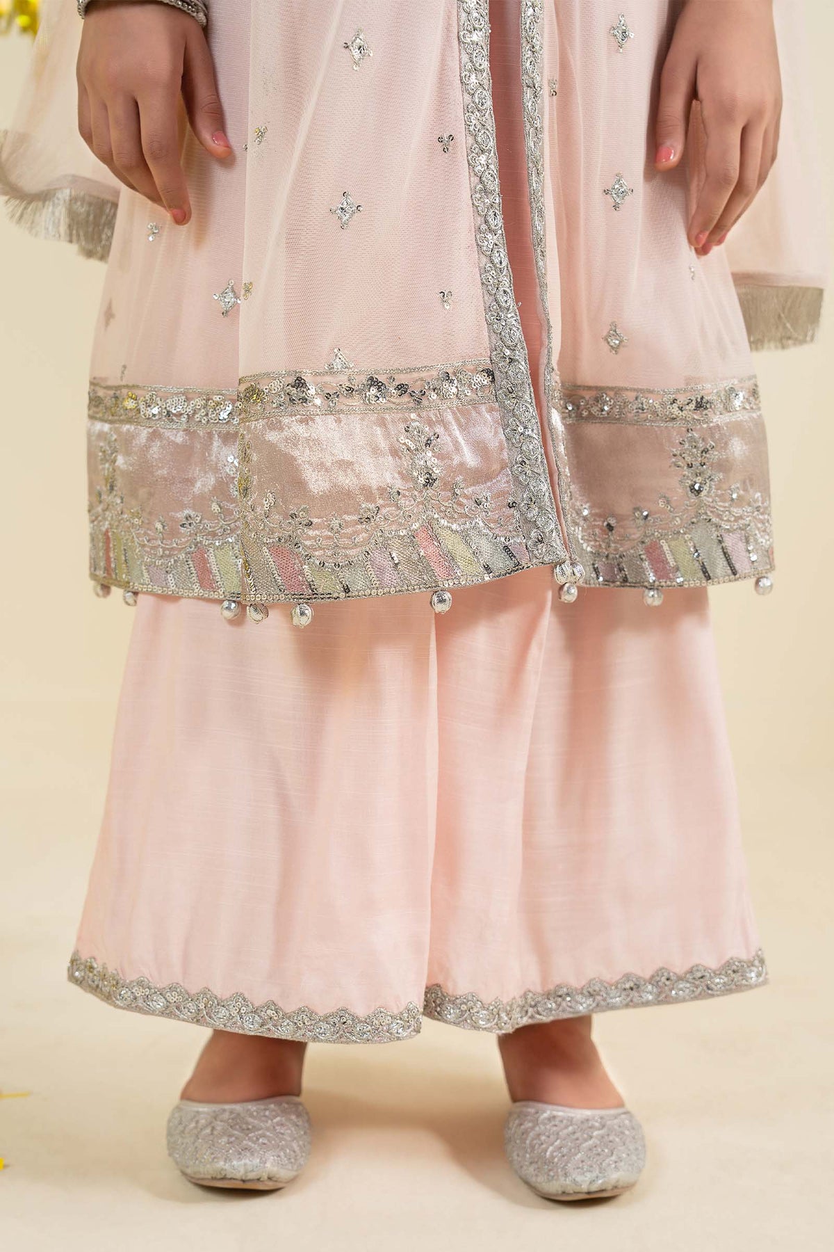 3 Piece Embroidered Net Suit