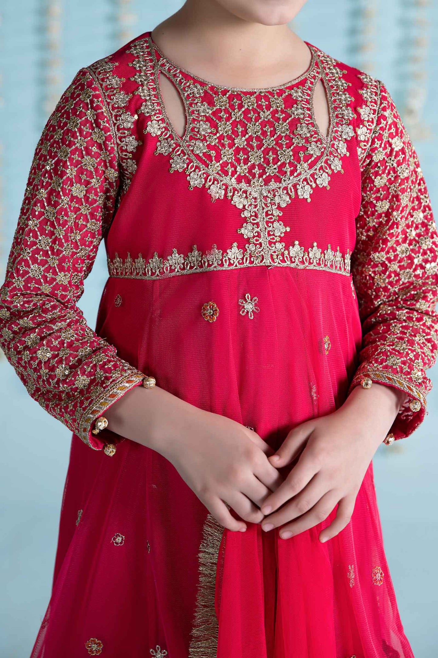 3 Piece Embroidered Net Suit