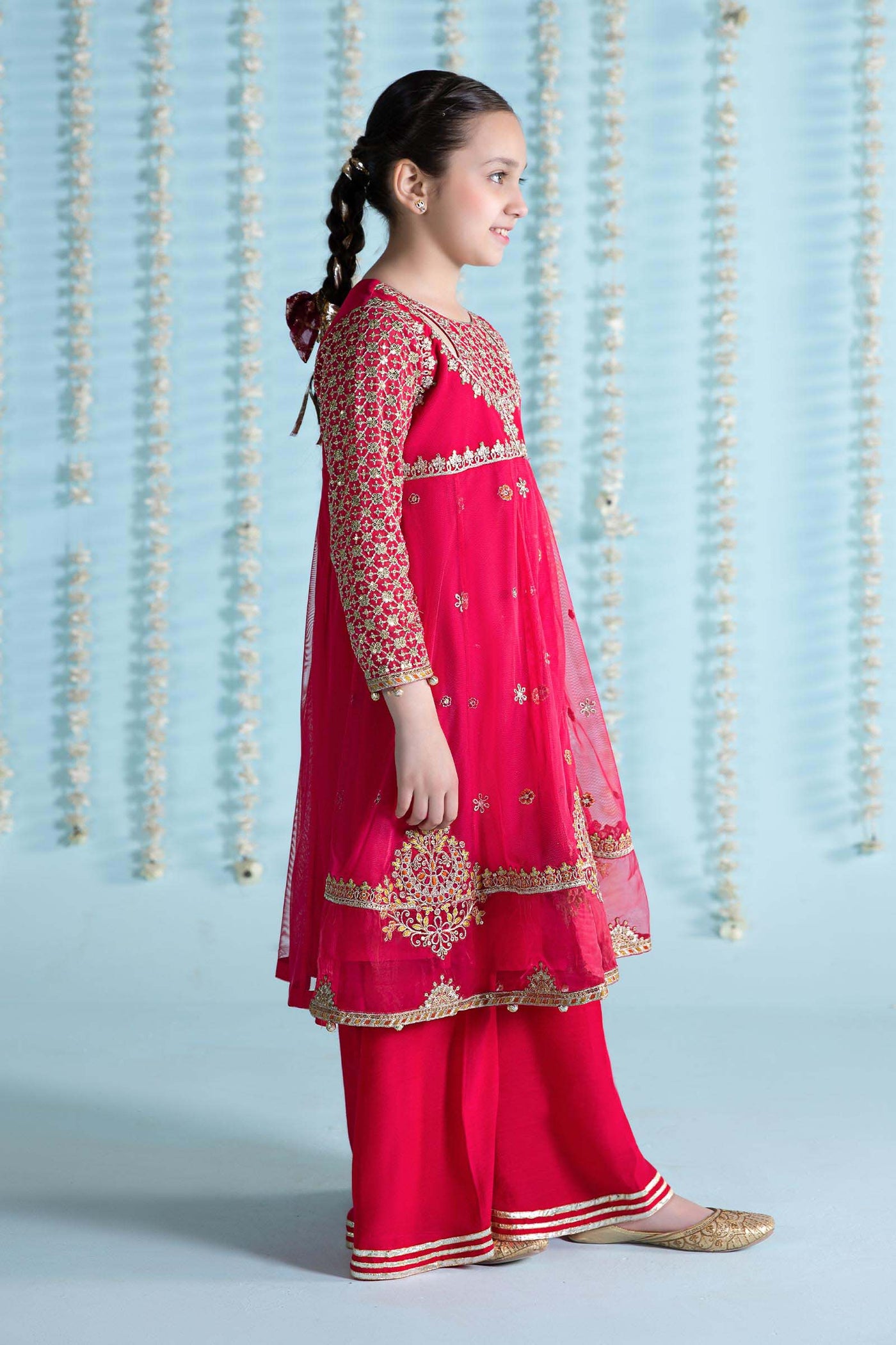 3 Piece Embroidered Net Suit