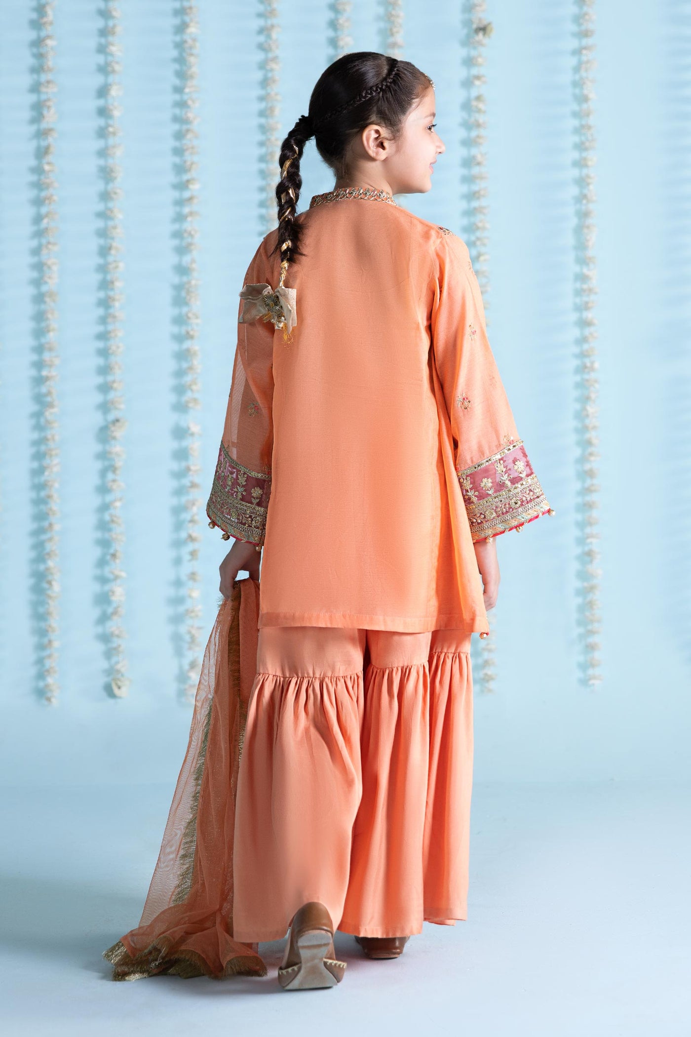 3 Piece Embroidered Paper Cotton Suit