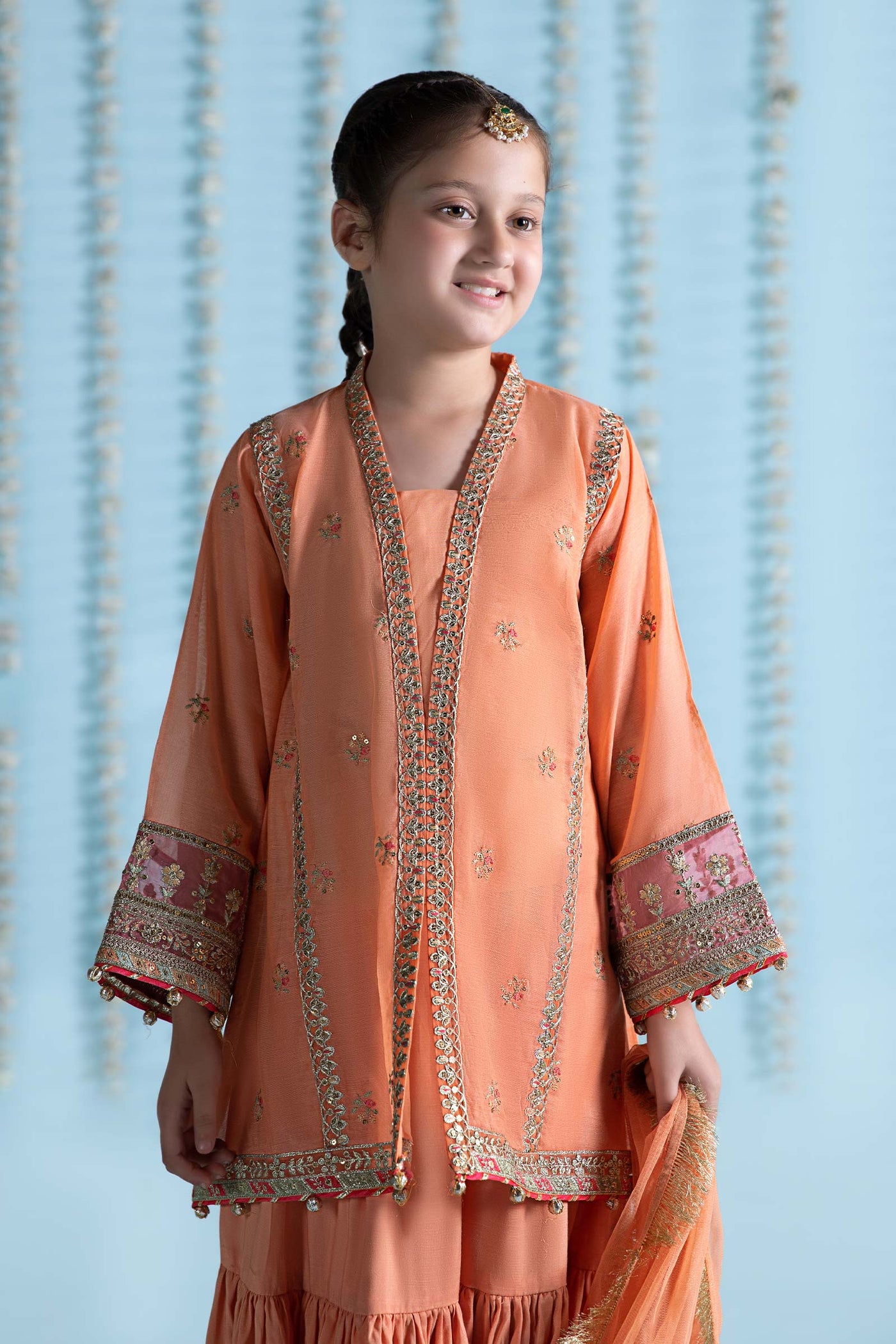 3 PIECE EMBROIDERED PAPER COTTON SUIT | MKS-EA24-04