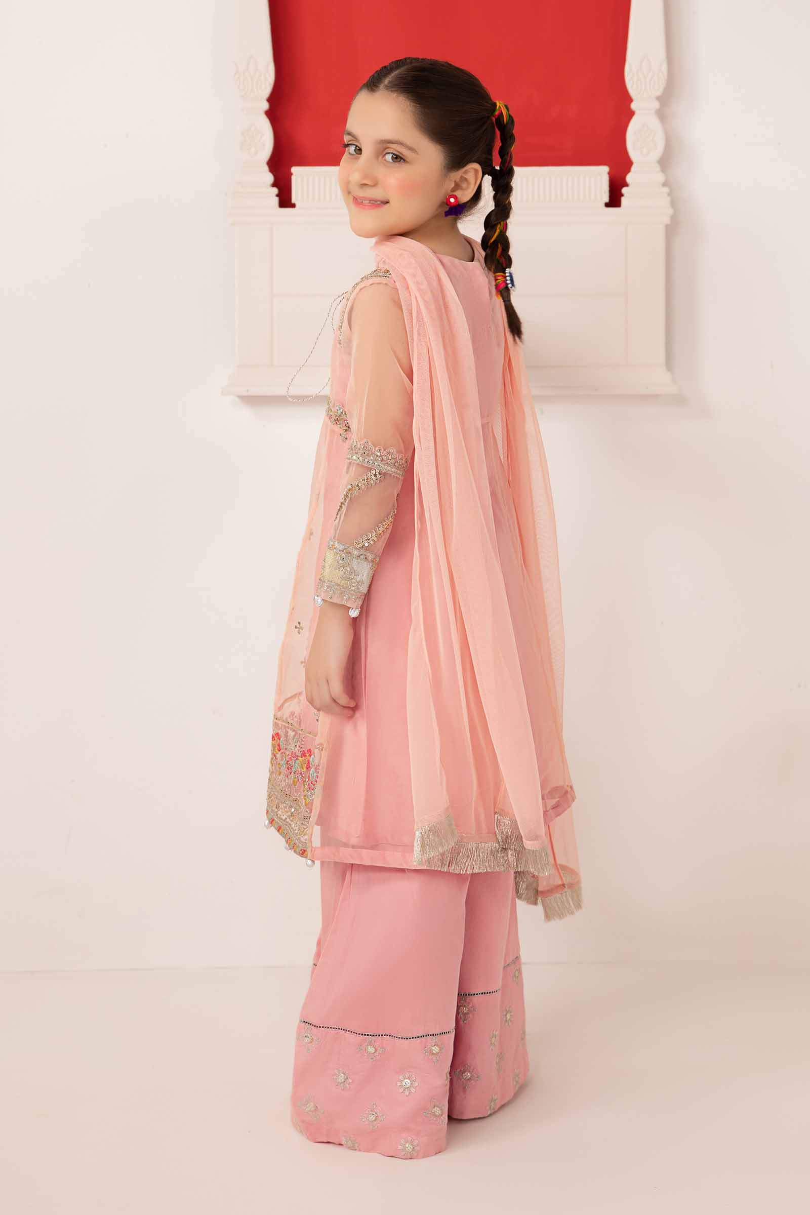 3 Piece Embroidered Organza Suit