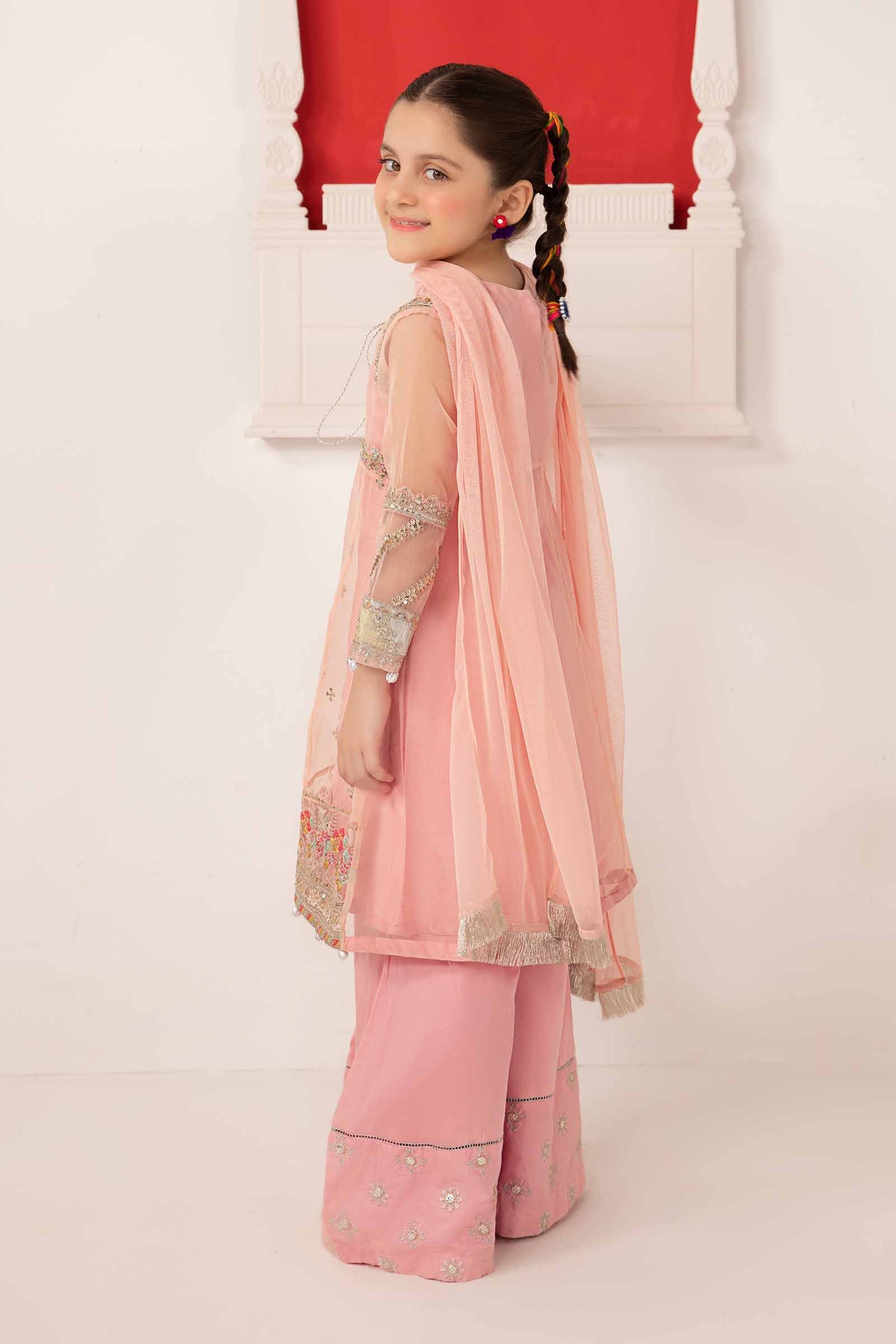 3 Piece Embroidered Organza Suit