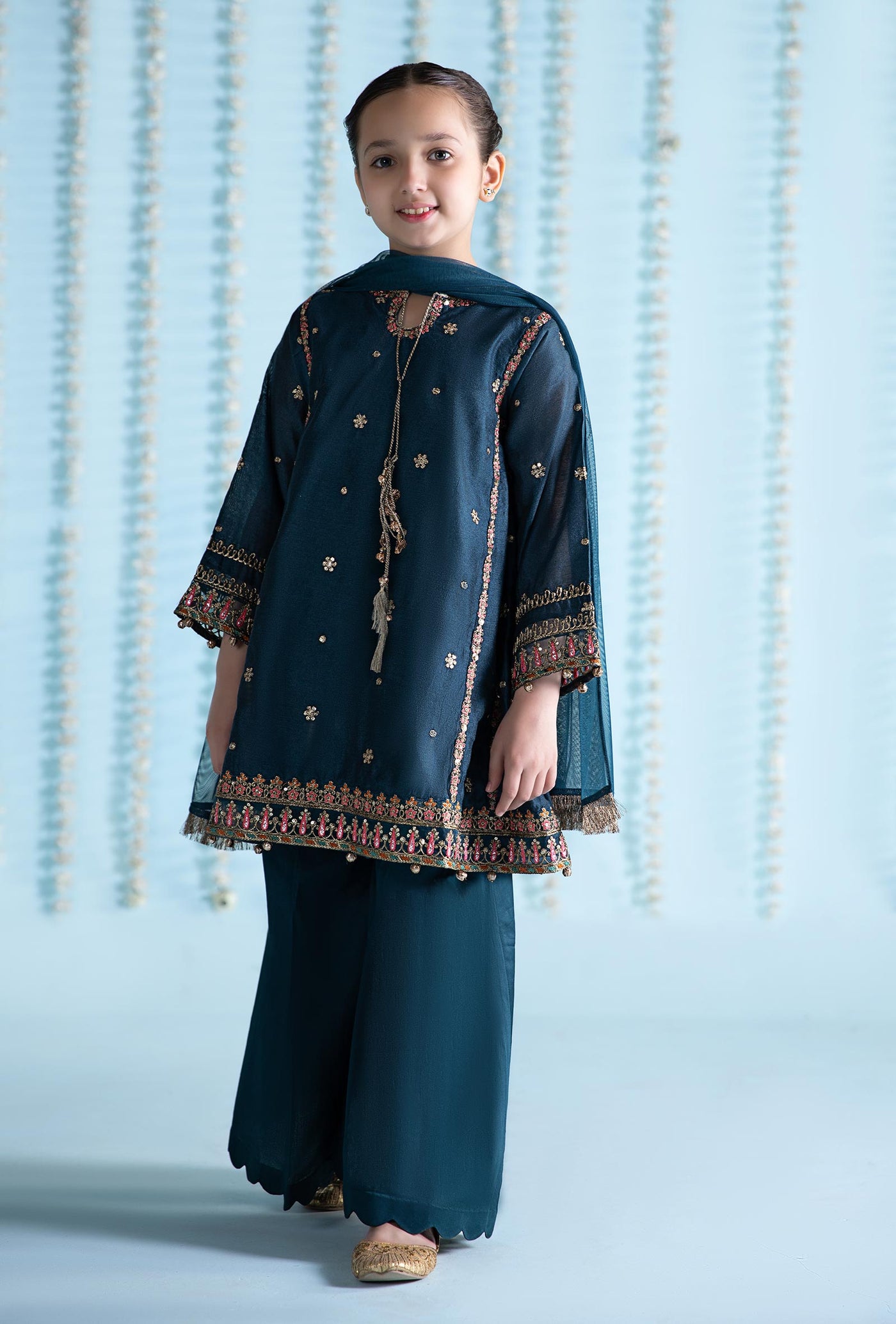 3 Piece Embroidered Yarn Dyed Suit